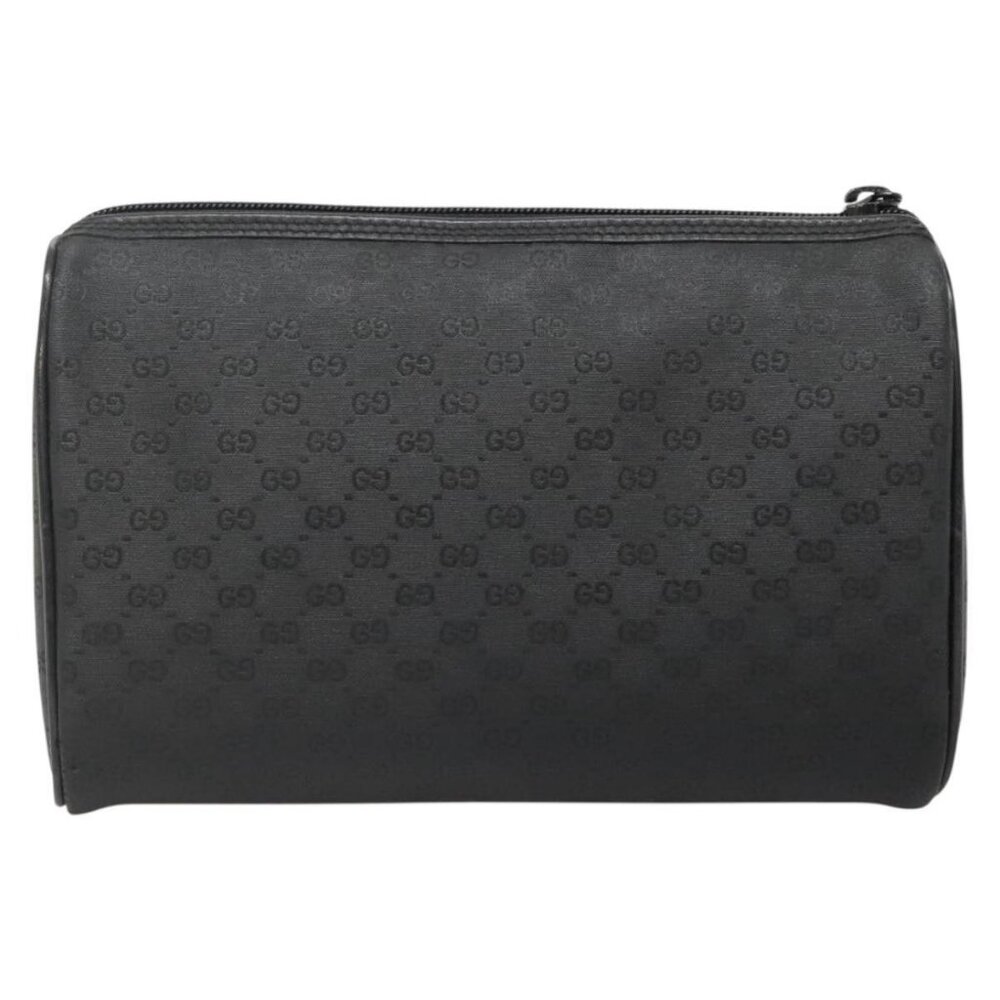 GUCCI Micro GG Supreme Pouch PVC Black Gold Auth 133307 - Picture 3 of 16
